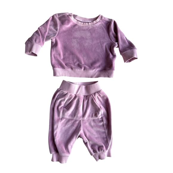 Young Days Velour Baby Tracksuit in Dusty Purple Size 3-6 months - Picture 1 of 5